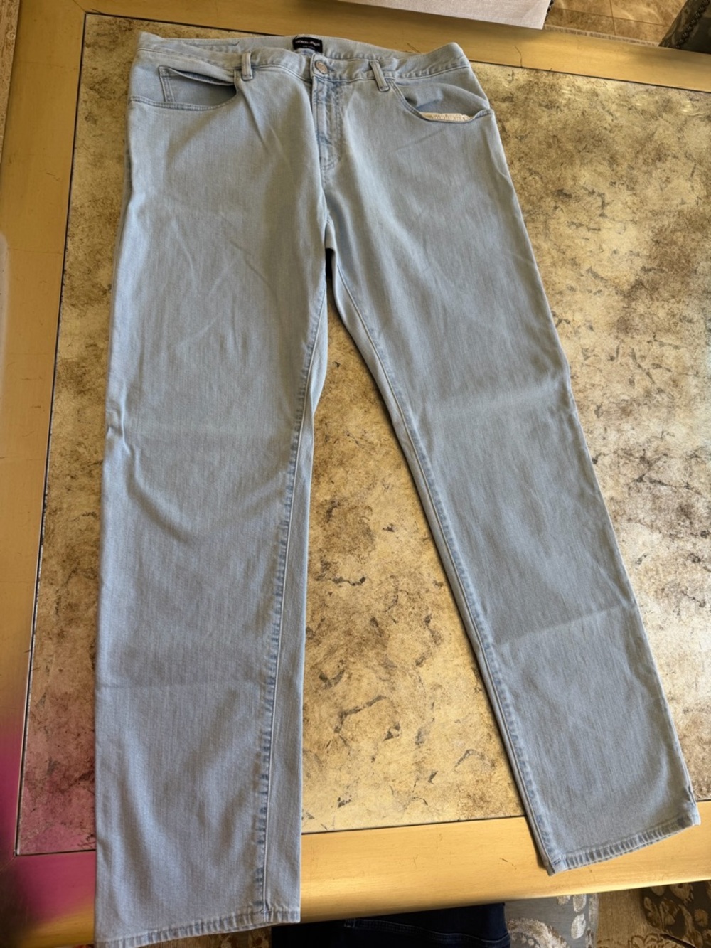 Giorgio Armani Men's Relaxed Jeans in Light Blue